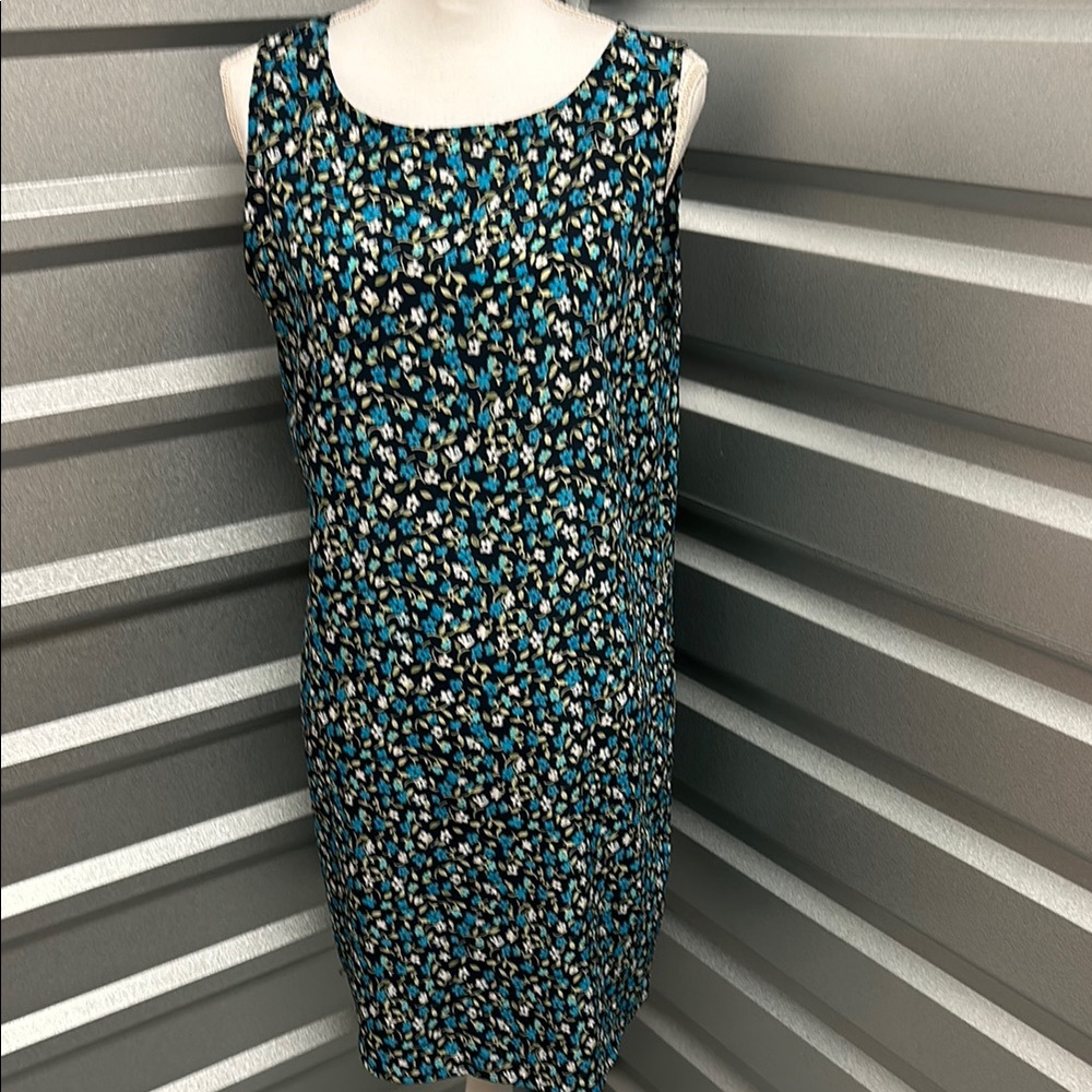 NY&CO Womens Vintage Floral MIDI Dress Size 16 Blue Retro Cottage Core Prairie - Picture 2 of 10